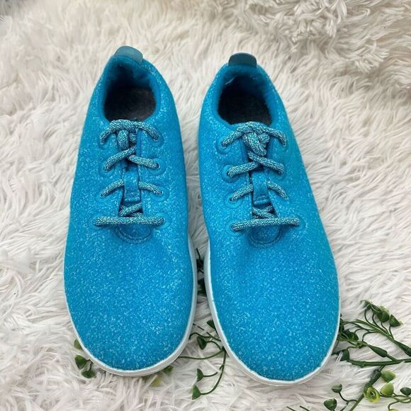 allbirds Women's Wool Runners‎ Sneakers Shoes Merino Wool Aqua size 7 - Picture 1 of 7